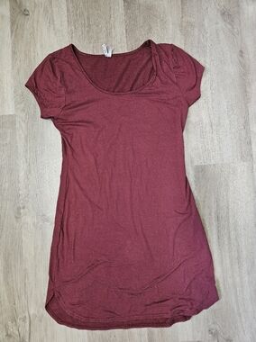 Mudd. Women's Scoop Neck Dress in Wine- Large